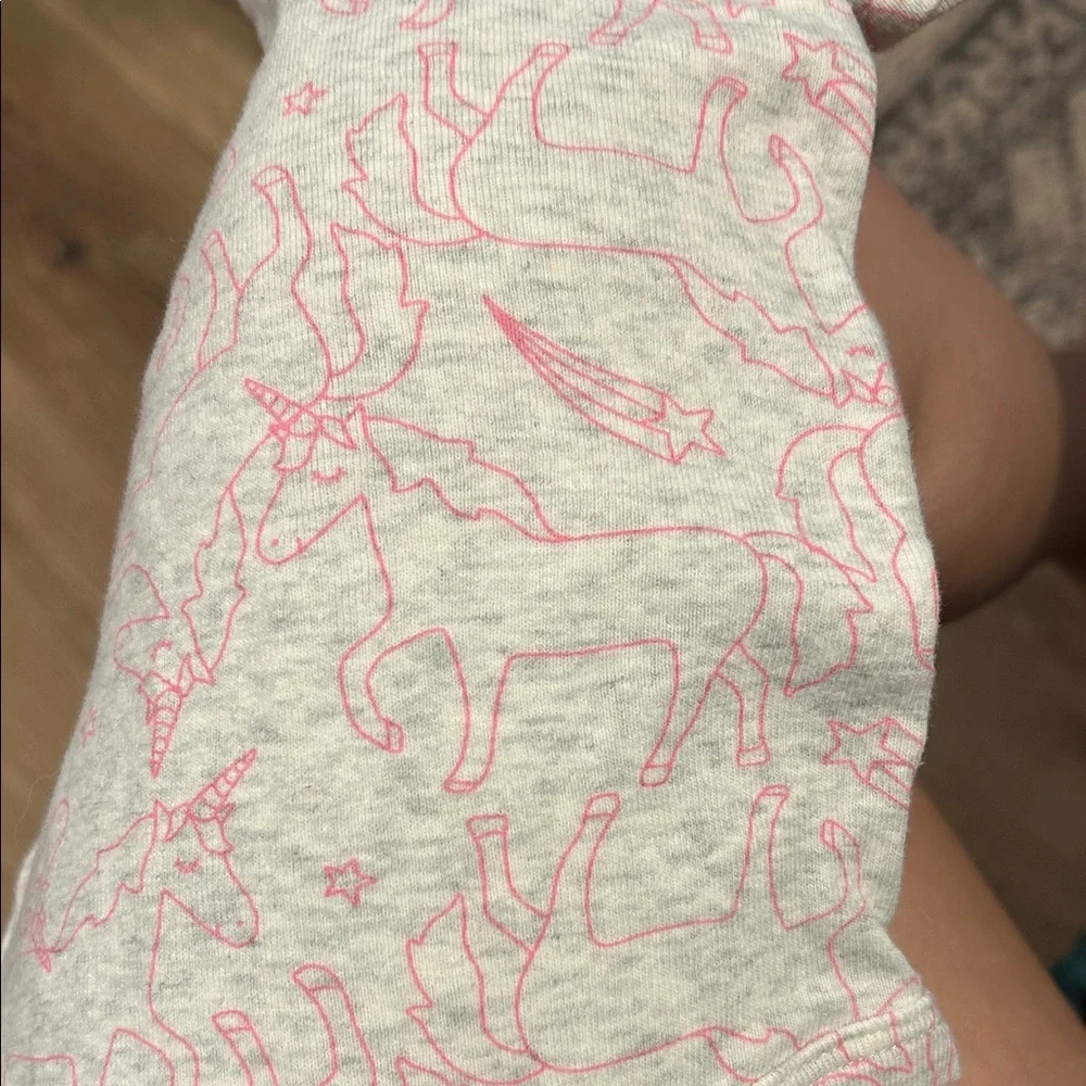 Carter's Gray and Pink Unicorn Patterned Bodysuit